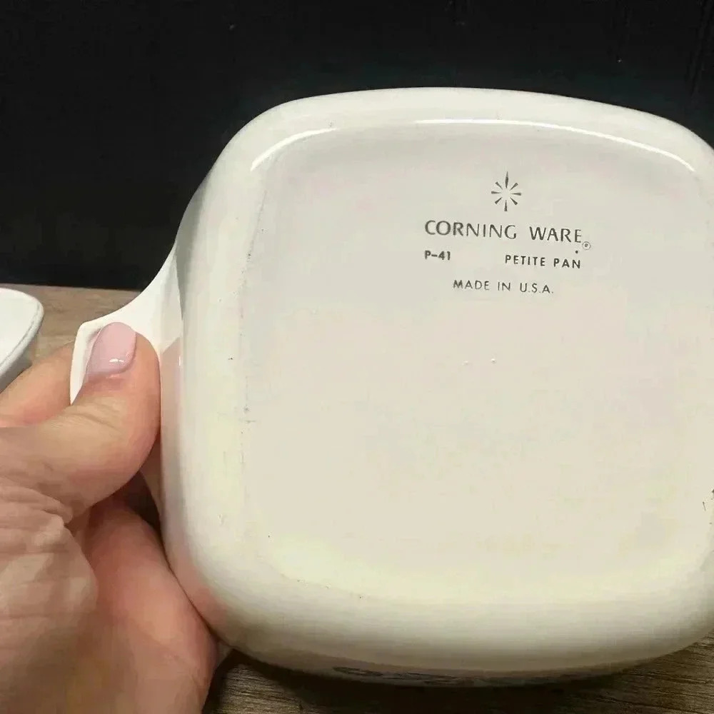 Vintage Corning Ware petite pans. Made in USA. Set of 2. Blue flowers - Picture 5 of 7
